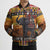 Kenya Safari Christmas Bomber Puffer Jacket Black Santa Riding Elephant - Heri ya Krismasi - Wonder Print Shop