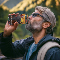 Kenya Safari Christmas 4 in 1 Can Cooler Tumbler Black Santa Riding Elephant - Heri ya Krismasi - Wonder Print Shop