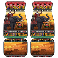 Kenya Safari Christmas Car Mats Black Santa Riding Elephant - Heri ya Krismasi - Wonder Print Shop