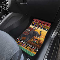 Kenya Safari Christmas Car Mats Black Santa Riding Elephant - Heri ya Krismasi - Wonder Print Shop