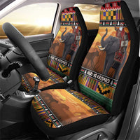 Kenya Safari Christmas Car Seat Cover Black Santa Riding Elephant - Heri ya Krismasi - Wonder Print Shop