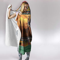 Kenya Safari Christmas Hooded Blanket Black Santa Riding Elephant - Heri ya Krismasi - Wonder Print Shop