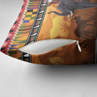 Kenya Safari Christmas Pillow Cover Black Santa Riding Elephant - Heri ya Krismasi - Wonder Print Shop