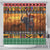 Kenya Safari Christmas Shower Curtain Black Santa Riding Elephant - Heri ya Krismasi - Wonder Print Shop