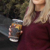 Kenya Safari Christmas Tumbler Cup Black Santa Riding Elephant - Heri ya Krismasi - Wonder Print Shop