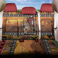 Kenya Safari Christmas Back Car Seat Cover Black Santa Riding Leopards - Heri ya Krismasi - Wonder Print Shop