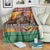 Kenya Safari Christmas Blanket Black Santa Riding Leopards - Heri ya Krismasi - Wonder Print Shop
