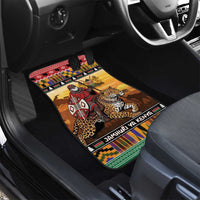 Kenya Safari Christmas Car Mats Black Santa Riding Leopards - Heri ya Krismasi - Wonder Print Shop