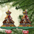 Kenya Safari Christmas Ceramic Ornament Black Santa Riding Leopards - Heri ya Krismasi - Wonder Print Shop