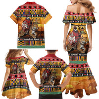 Kenya Safari Christmas Family Matching Mermaid Dress and Hawaiian Shirt Black Santa Riding Leopards - Heri ya Krismasi - Wonder Print Shop