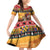 Kenya Safari Christmas Family Matching Off Shoulder Short Dress and Hawaiian Shirt Black Santa Riding Leopards - Heri ya Krismasi - Wonder Print Shop