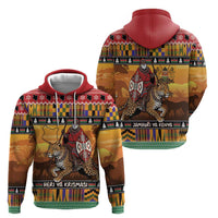 Kenya Safari Christmas Hoodie Black Santa Riding Leopards - Heri ya Krismasi - Wonder Print Shop