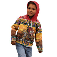 Kenya Safari Christmas Kid Hoodie Black Santa Riding Leopards - Heri ya Krismasi - Wonder Print Shop