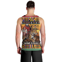Kenya Safari Christmas Men Tank Top Black Santa Riding Leopards - Heri ya Krismasi - Wonder Print Shop