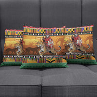 Kenya Safari Christmas Pillow Cover Black Santa Riding Leopards - Heri ya Krismasi - Wonder Print Shop