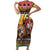 Kenya Safari Christmas Short Sleeve Bodycon Dress Black Santa Riding Leopards - Heri ya Krismasi - Wonder Print Shop