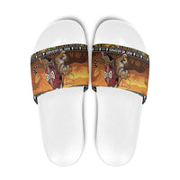 Kenya Safari Christmas Slide Sandals Black Santa Riding Leopards - Heri ya Krismasi - Wonder Print Shop