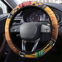 Kenya Safari Christmas Steering Wheel Cover Black Santa Riding Leopards - Heri ya Krismasi - Wonder Print Shop