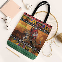 Kenya Safari Christmas Tote Bag Black Santa Riding Leopards - Heri ya Krismasi - Wonder Print Shop