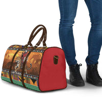 Kenya Safari Christmas Travel Bag Black Santa Riding Leopards - Heri ya Krismasi - Wonder Print Shop