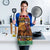 Kenya Safari Christmas Apron Black Santa Riding Lion - Heri ya Krismasi - Wonder Print Shop