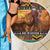 Kenya Safari Christmas Beach Blanket Black Santa Riding Lion - Heri ya Krismasi - Wonder Print Shop