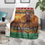 Kenya Safari Christmas Blanket Black Santa Riding Lion - Heri ya Krismasi - Wonder Print Shop