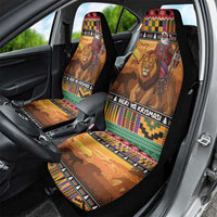 Kenya Safari Christmas Car Seat Cover Black Santa Riding Lion - Heri ya Krismasi - Wonder Print Shop