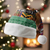 Kenya Safari Christmas Santa Hat Black Santa Riding Lion - Heri ya Krismasi - Wonder Print Shop