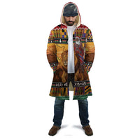 Kenya Safari Christmas Cloak Black Santa Riding Lion - Heri ya Krismasi - Wonder Print Shop