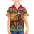 Kenya Safari Christmas Family Matching Long Sleeve Bodycon Dress and Hawaiian Shirt Black Santa Riding Lion - Heri ya Krismasi - Wonder Print Shop