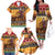 Kenya Safari Christmas Family Matching Off The Shoulder Long Sleeve Dress and Hawaiian Shirt Black Santa Riding Lion - Heri ya Krismasi - Wonder Print Shop