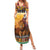 Kenya Safari Christmas Family Matching Summer Maxi Dress and Hawaiian Shirt Black Santa Riding Lion - Heri ya Krismasi - Wonder Print Shop