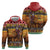 Kenya Safari Christmas Hoodie Black Santa Riding Lion - Heri ya Krismasi - Wonder Print Shop