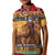 Kenya Safari Christmas Kid Polo Shirt Black Santa Riding Lion - Heri ya Krismasi - Wonder Print Shop