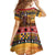 Kenya Safari Christmas Kid Short Sleeve Dress Black Santa Riding Lion - Heri ya Krismasi - Wonder Print Shop