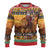 Kenya Safari Christmas Ugly Christmas Sweater Black Santa Riding Lion - Heri ya Krismasi - Wonder Print Shop