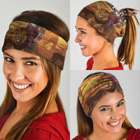 Kenya Safari Christmas Neck Gaiter Black Santa Riding Lion - Heri ya Krismasi - Wonder Print Shop