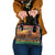 Kenya Safari Christmas Shoulder Handbag Black Santa Riding Lion - Heri ya Krismasi - Wonder Print Shop