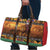 Kenya Safari Christmas Travel Bag Black Santa Riding Lion - Heri ya Krismasi - Wonder Print Shop