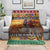 Kenya Safari Christmas Blanket Black Santa Riding Rhinoceros - Heri ya Krismasi - Wonder Print Shop