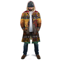 Kenya Safari Christmas Cloak Black Santa Riding Rhinoceros - Heri ya Krismasi - Wonder Print Shop