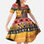 Kenya Safari Christmas Family Matching Puletasi and Hawaiian Shirt Black Santa Riding Rhinoceros - Heri ya Krismasi - Wonder Print Shop