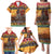 Kenya Safari Christmas Family Matching Puletasi and Hawaiian Shirt Black Santa Riding Rhinoceros - Heri ya Krismasi - Wonder Print Shop