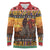 Kenya Safari Christmas Long Sleeve Polo Shirt Black Santa Riding Rhinoceros - Heri ya Krismasi - Wonder Print Shop
