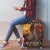 Kenya Safari Christmas Luggage Cover Black Santa Riding Rhinoceros - Heri ya Krismasi - Wonder Print Shop
