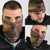 Kenya Safari Christmas Neck Gaiter Black Santa Riding Rhinoceros - Heri ya Krismasi - Wonder Print Shop