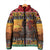 Kenya Safari Christmas Padded Jacket Black Santa Riding Rhinoceros - Heri ya Krismasi - Wonder Print Shop