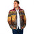 Kenya Safari Christmas Padded Jacket Black Santa Riding Rhinoceros - Heri ya Krismasi - Wonder Print Shop