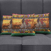 Kenya Safari Christmas Pillow Cover Black Santa Riding Rhinoceros - Heri ya Krismasi - Wonder Print Shop